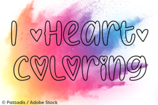 I Heart Coloring: A Script Handwritten Typeface for Engaging Editorial Design