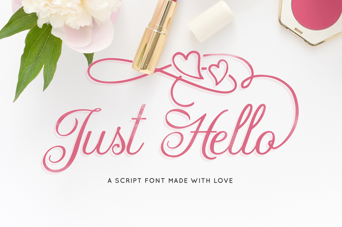 Just Hello Script Font Review for Handmade Brands