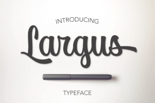 Largus Script Font: Retro Painterly Branding