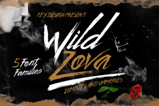 Wild Zova Typeface: A Dark Script for Editorial Design